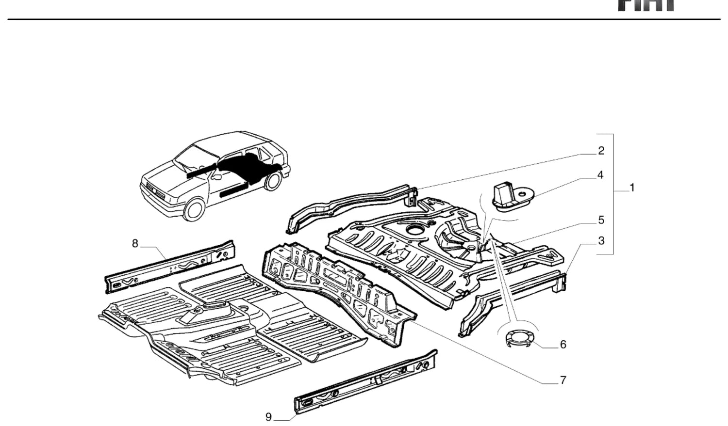 Catálogo de Peças Fiat Tipo 2.0 16V (1994-1995) — vista explodida 1 (pág. 335 do PDF)