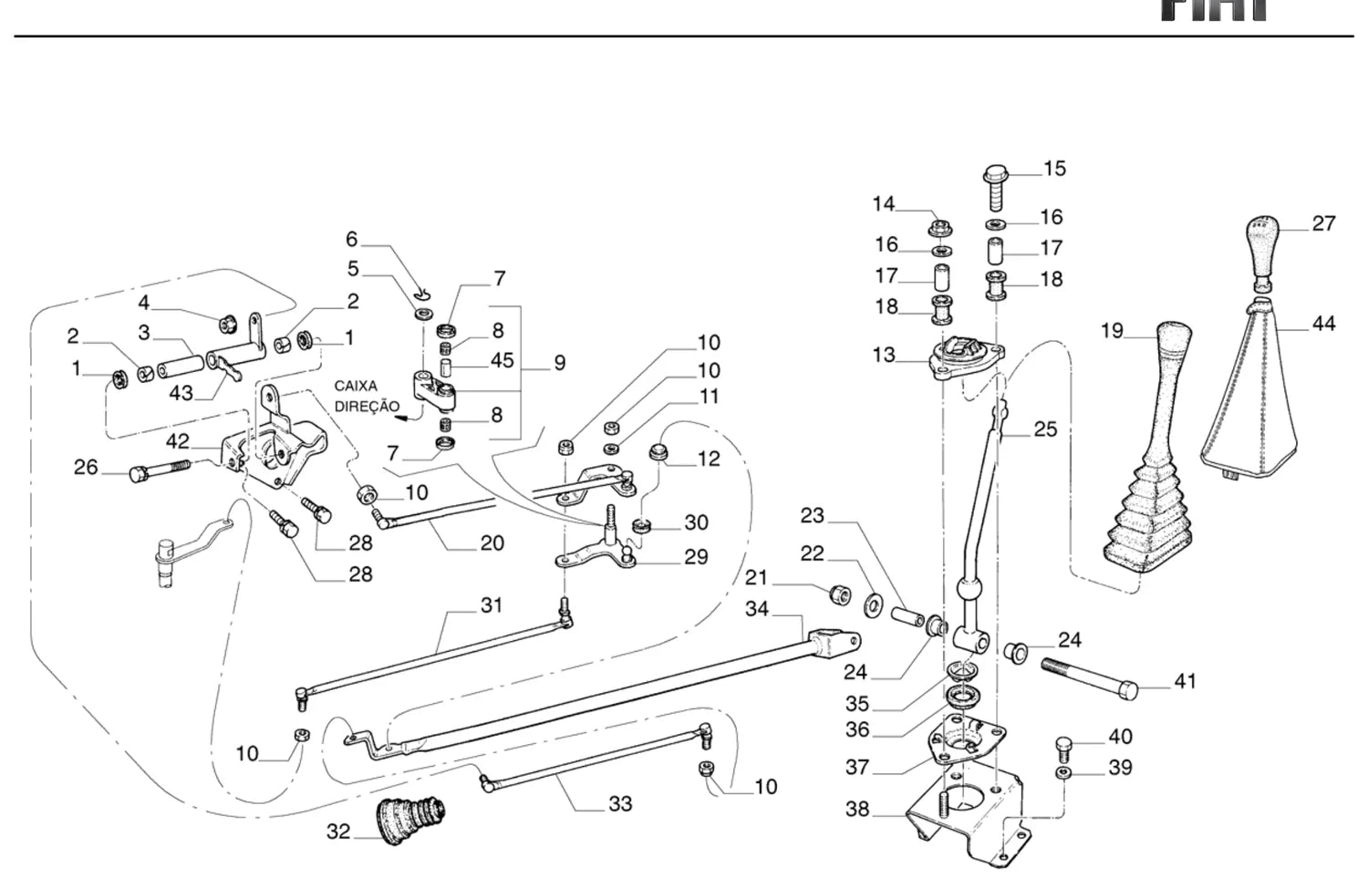 Catálogo de Peças Fiat Uno 1.6R MPI 8V (1994) — vista explodida 2 (pág. 140 do PDF)