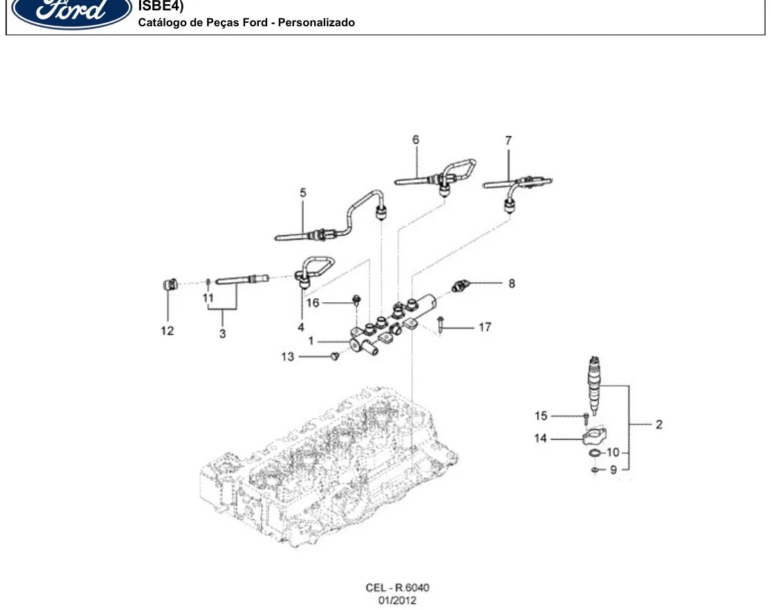 Catálogo de Peças Ford Cargo 1119 — vista explodida 3