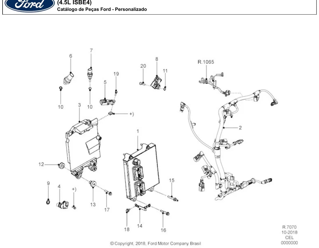 Catálogo de Peças Ford Cargo 1119 — vista explodida 4