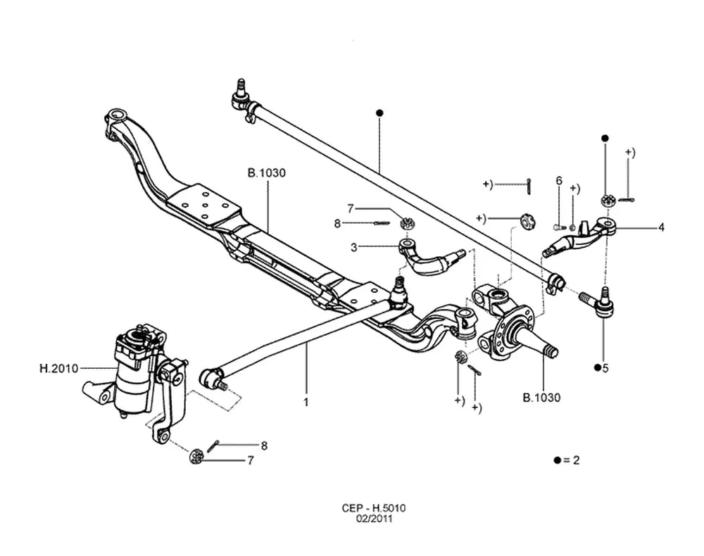 Catálogo de Peças Ford Cargo 1317E 4x2 — vista explodida 3