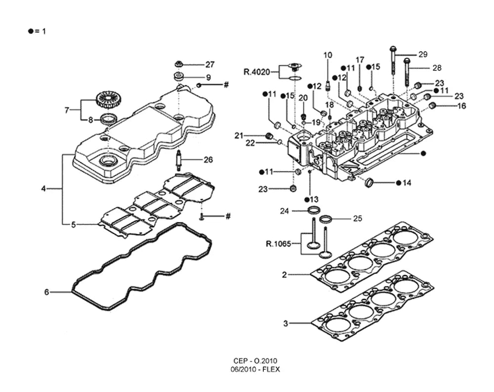 Catálogo de Peças Ford Cargo 1722E 4x2 — vista explodida 1