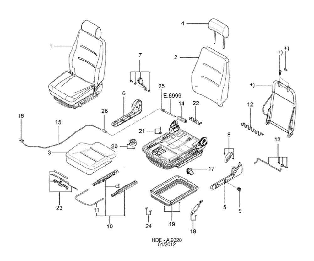 Catálogo de Peças Ford Cargo 2428 6x2 — vista explodida 3
