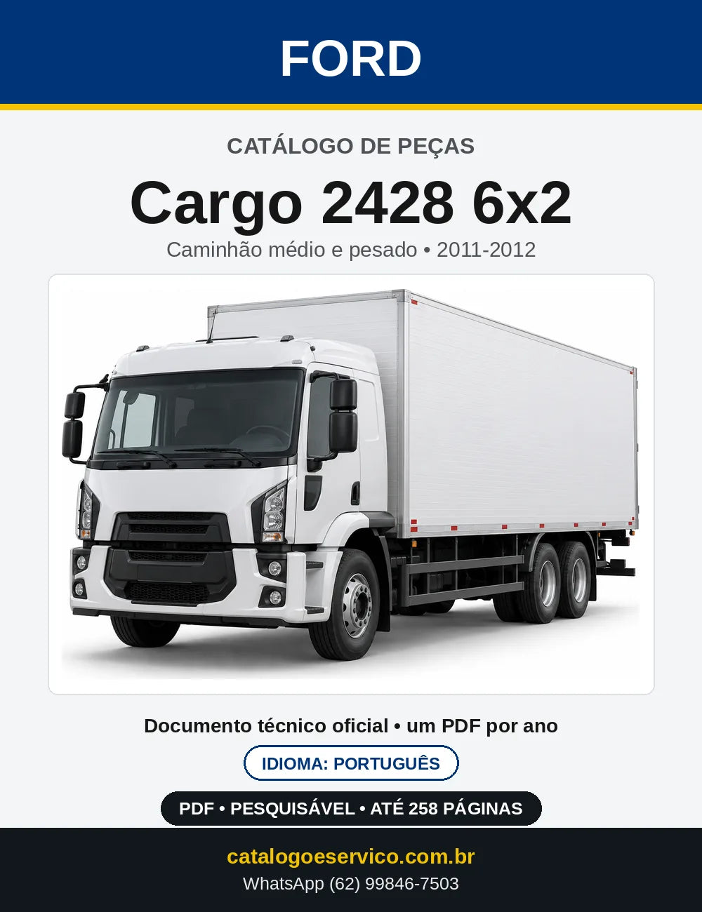 Catálogo de Peças Ford Cargo 2428 6x2 2011-2012 — capa