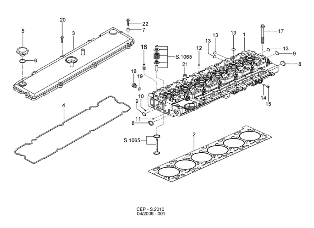 Catálogo de Peças Ford Cargo 2428E 6x2 — vista explodida 1