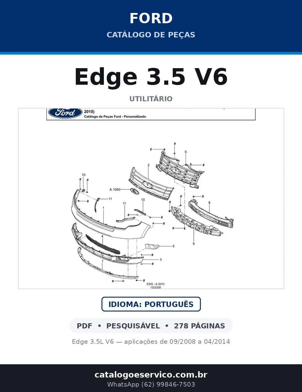 Catálogo de Peças Ford Edge 3.5L V6 (2008-2014) — capa