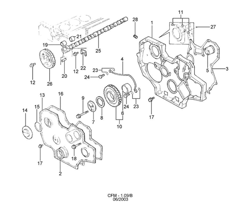Catálogo de Peças Ford F-12000 — vista explodida 1