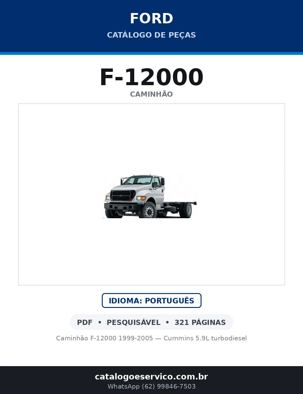 Catálogo de Peças Ford F-12000 1999-2005 — capa
