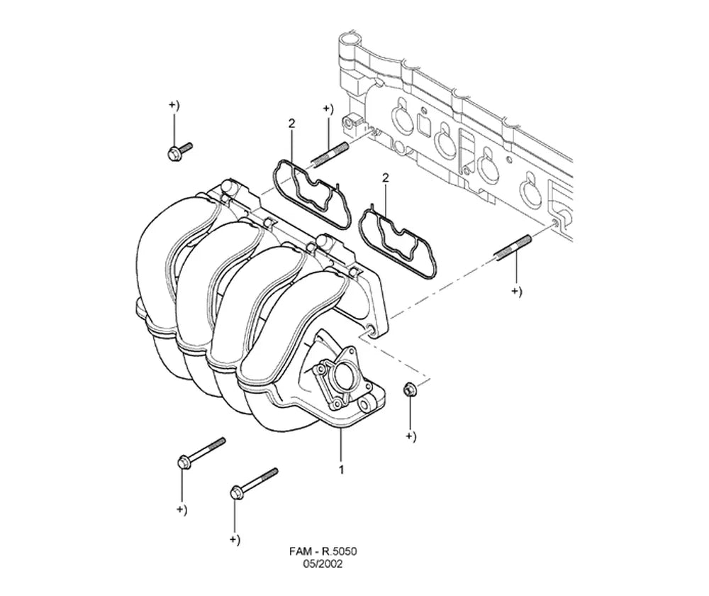 Catálogo de Peças Ford Fiesta Rocam — vista explodida 1