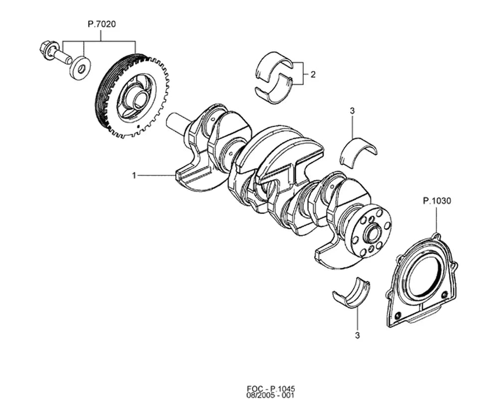 Catálogo de Peças Ford Focus — vista explodida 1