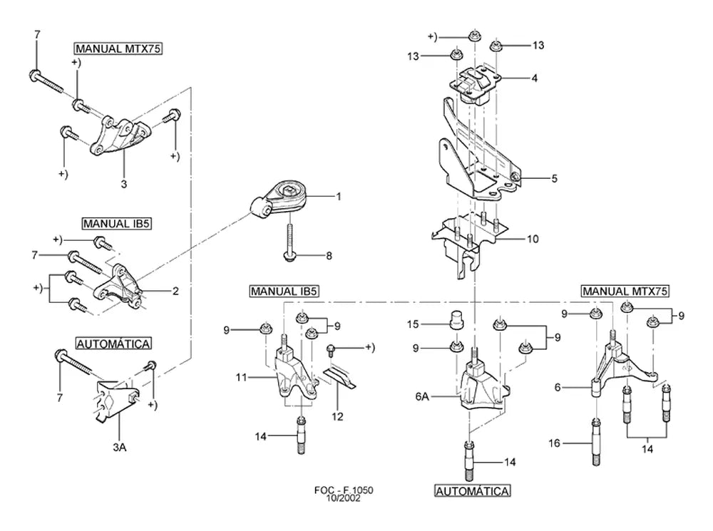 Catálogo de Peças Ford Focus — vista explodida 2