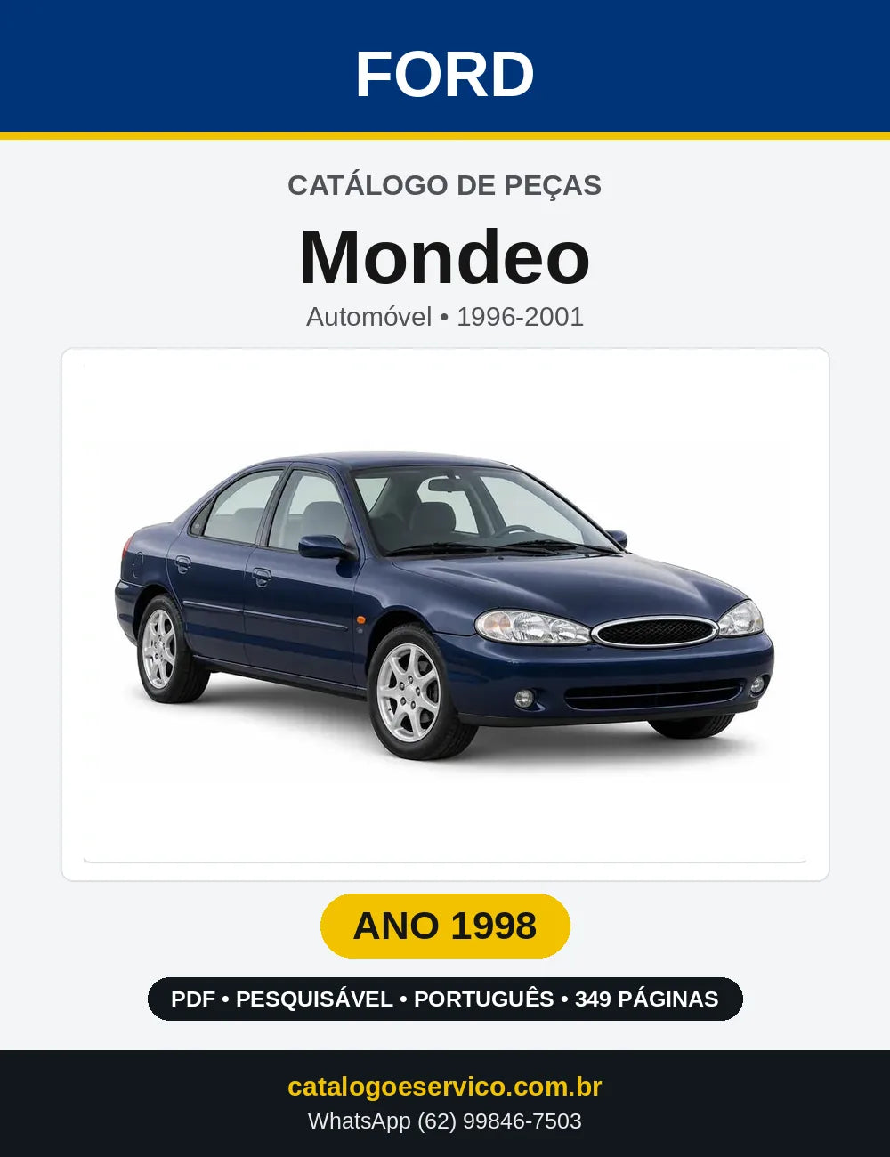 Catálogo de Peças Ford Mondeo 1998 — 349 páginas