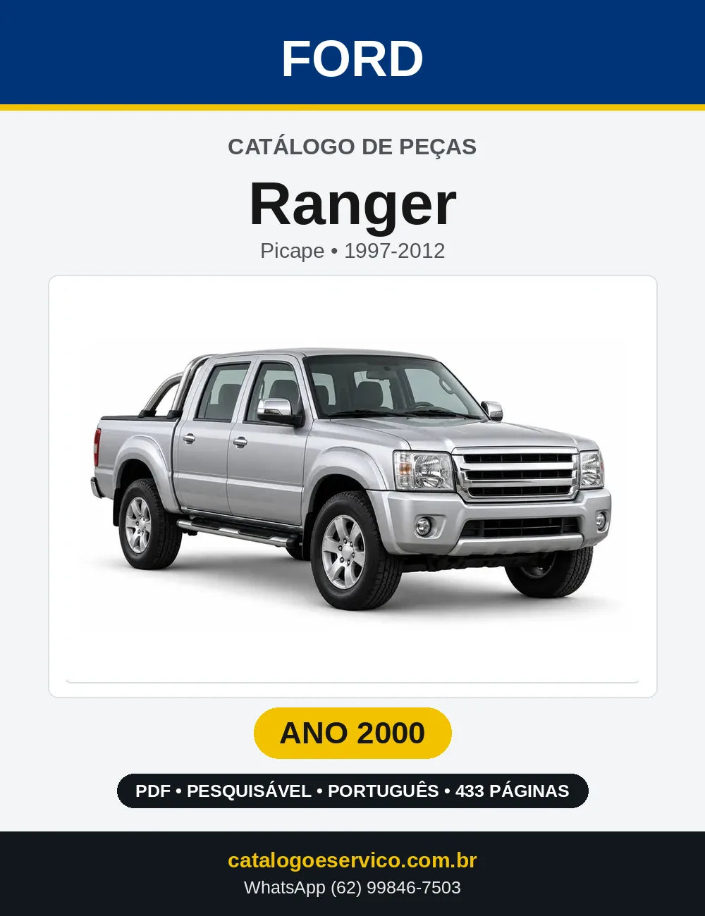 Catálogo de Peças Ford Ranger 2000 — 433 páginas