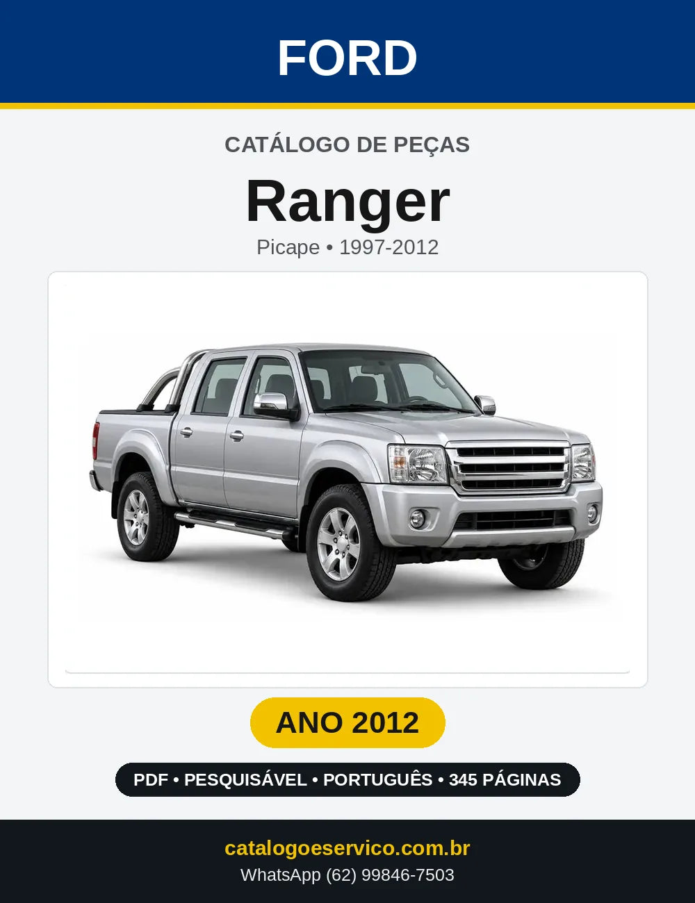 Catálogo de Peças Ford Ranger 2012 — 345 páginas