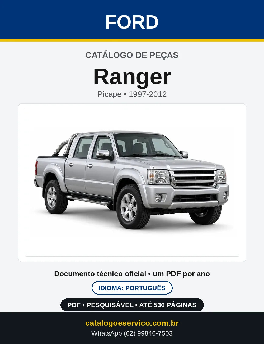 Catálogo de Peças Ford Ranger 1997-2012 — capa
