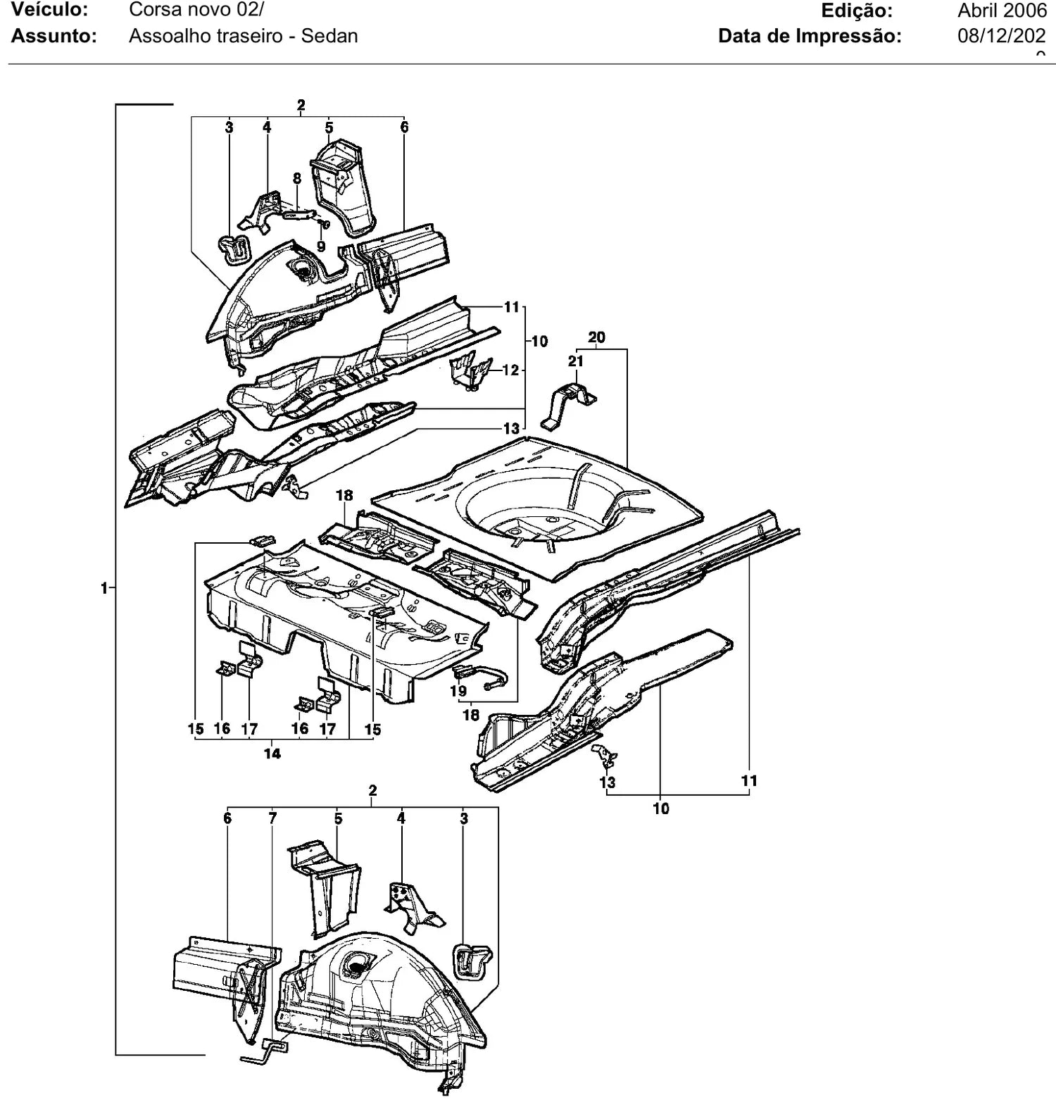 Catálogo de Peças Chevrolet Corsa Classic 1996-2006 — vista explodida 3 (pág. 363 do PDF)