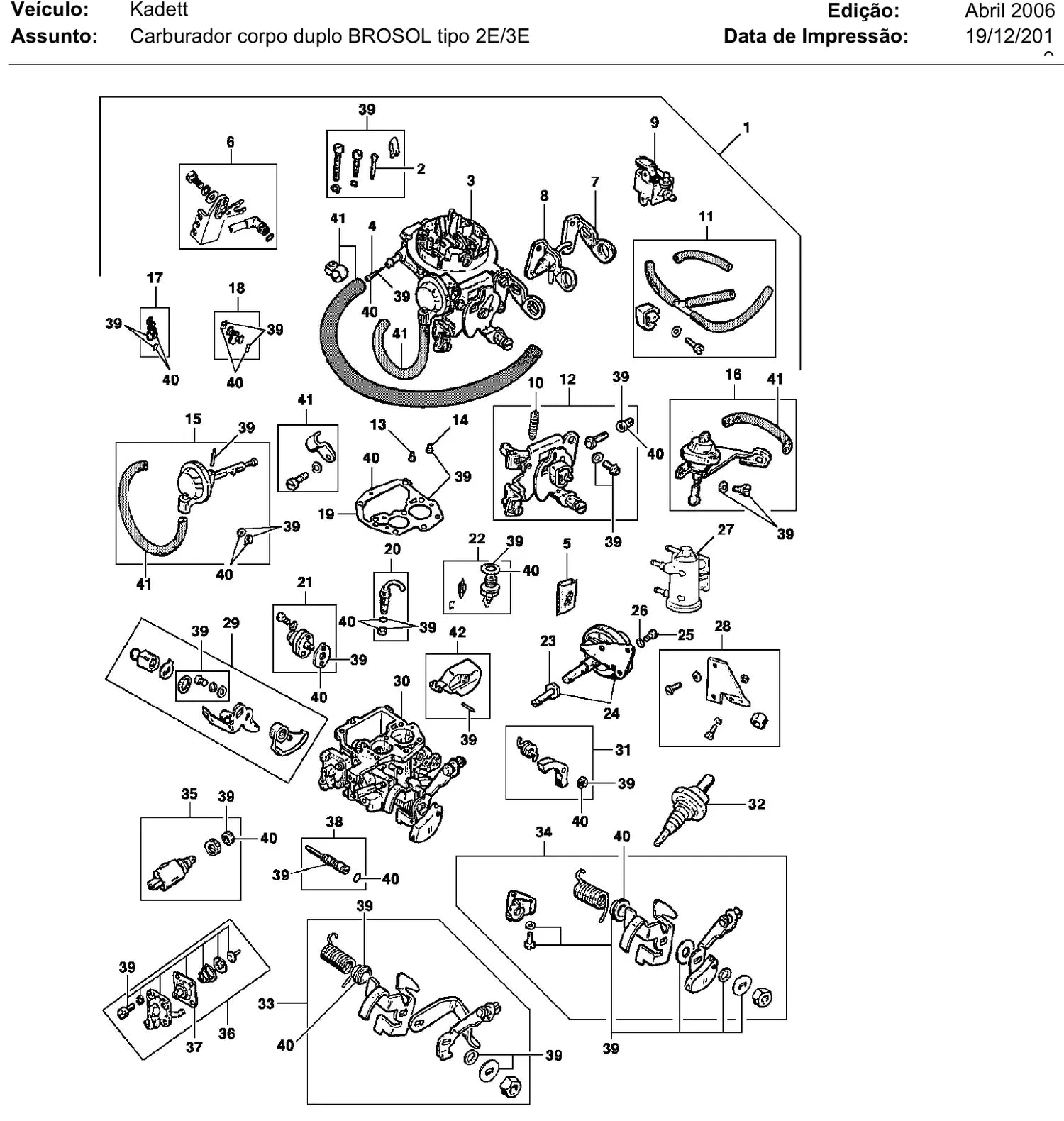 Catálogo de Peças Chevrolet Kadett, Ipanema e Conversível 1989-1998 — vista explodida 2 (pág. 143 do PDF)