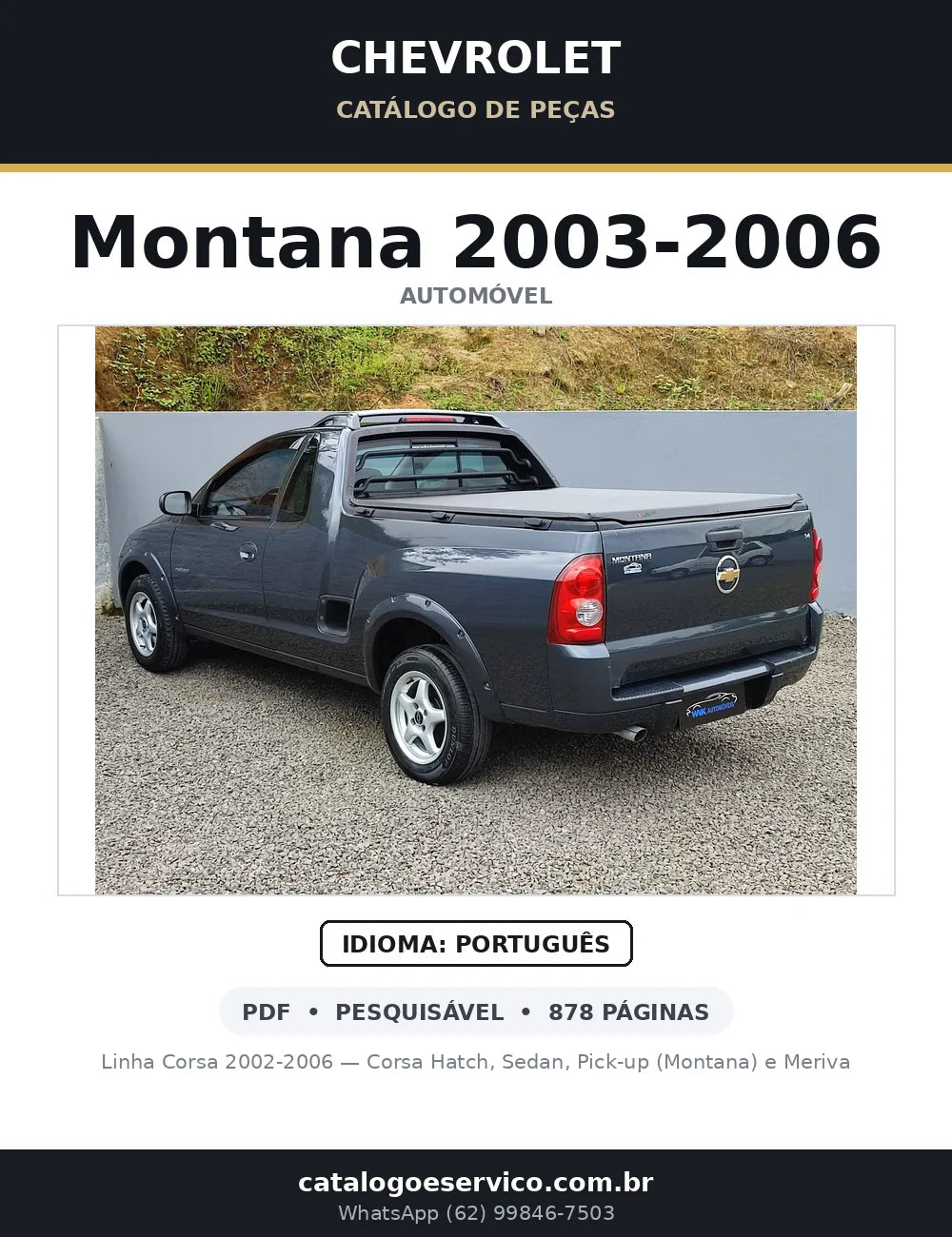 Catálogo de Peças Chevrolet Montana 2003-2006 (linha Corsa 02/06) — capa