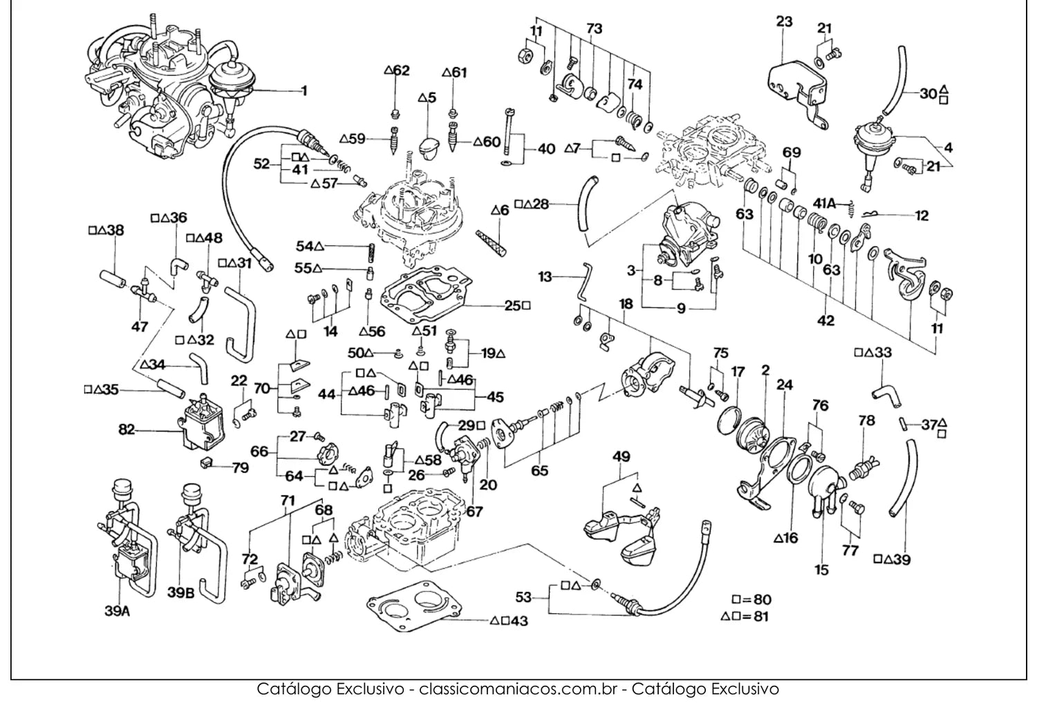 Catálogo de Peças Volkswagen Gol GT, GTI e GTS AE, AP e AT (1980-1996) — vista explodida 1 (pág. 376 do PDF)