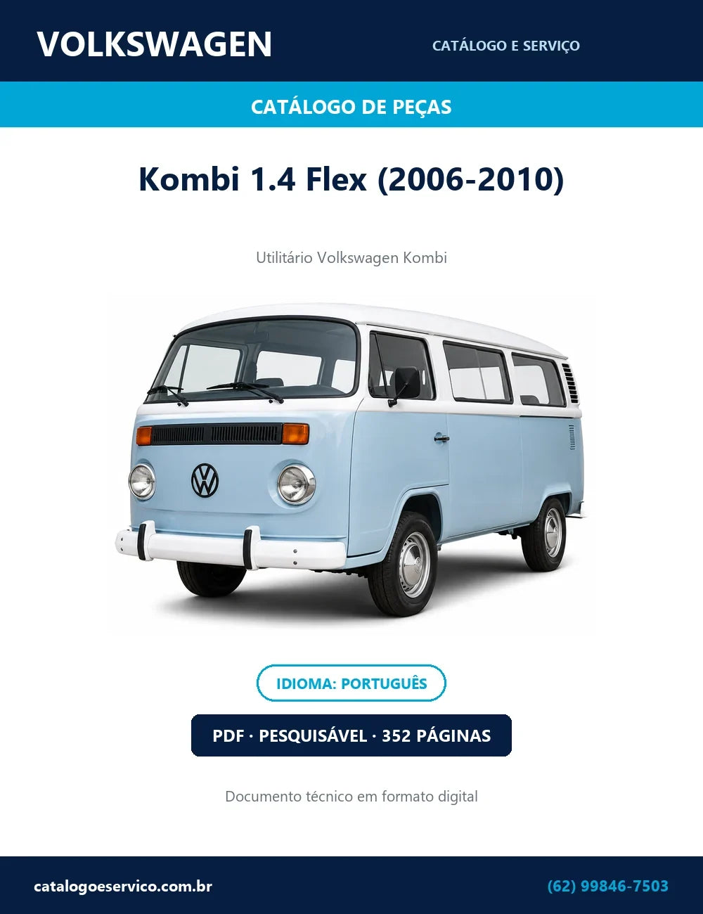 Catálogo de Peças Volkswagen Kombi 1.4 Flex (2006-2010) — capa