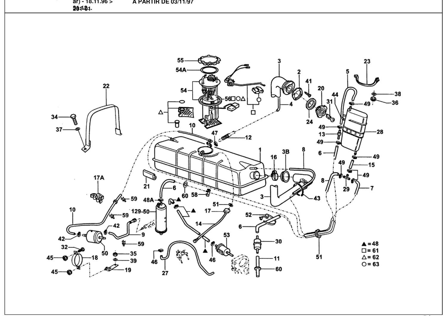Catálogo de Peças Volkswagen Kombi 1996-2005 — vista explodida 1 (pág. 111 do PDF)