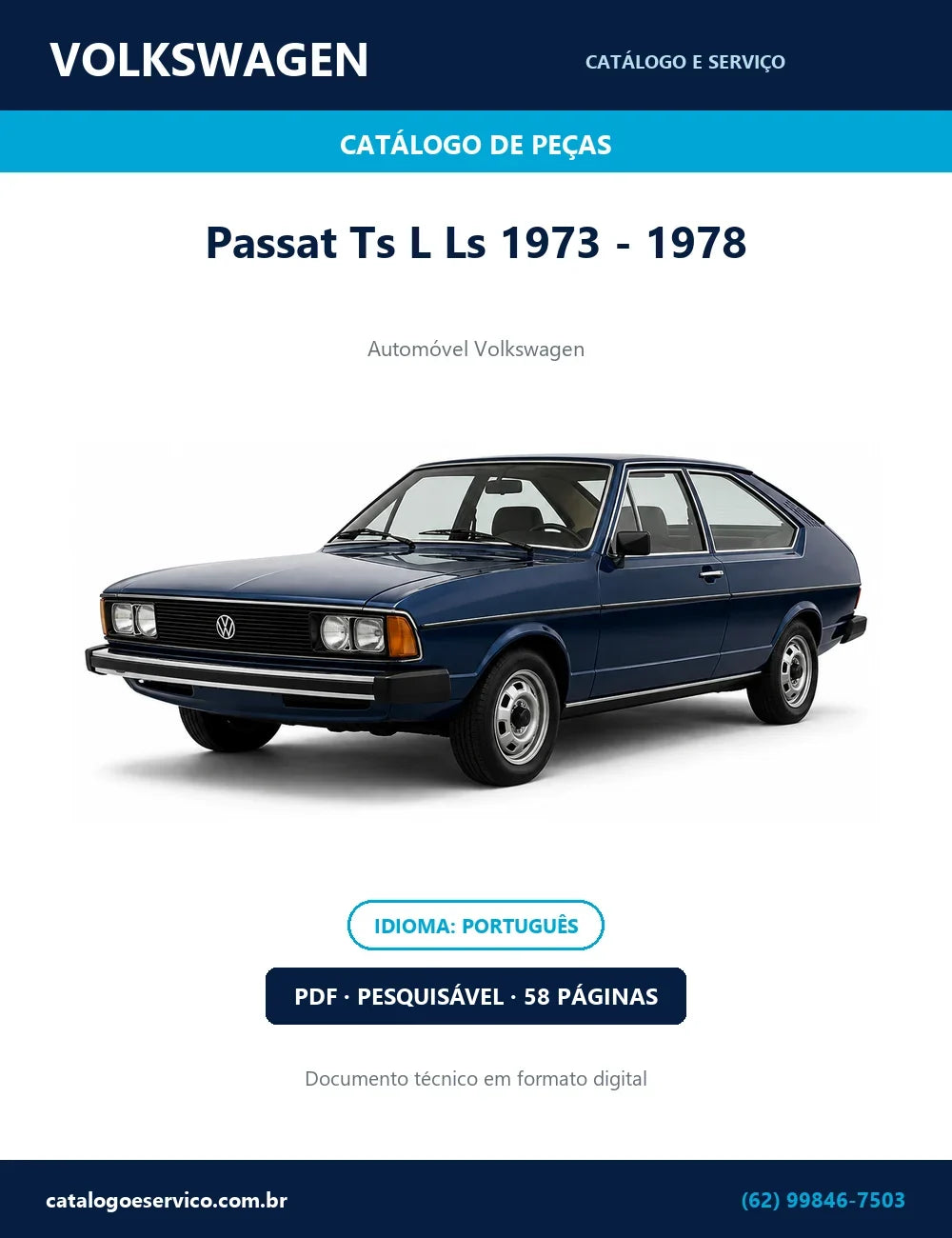 Catálogo Peças Volkswagen Passat Ts L Ls 1973 - 1978
