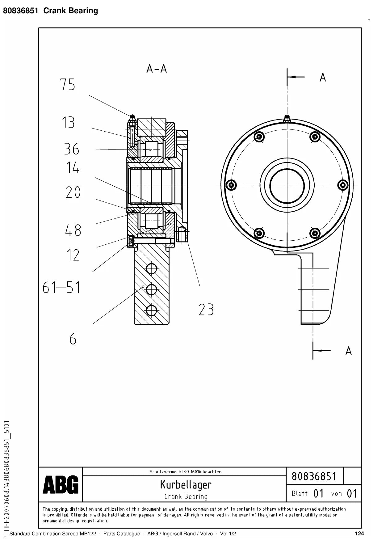 ABG MB122 Ingersoll Rand — vista explodida 1