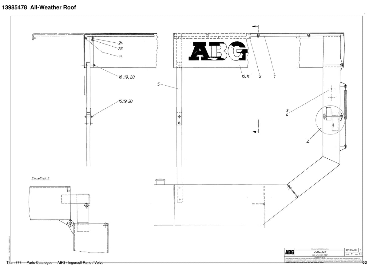 ABG Titan 373 Ingersoll Rand — vista explodida 1