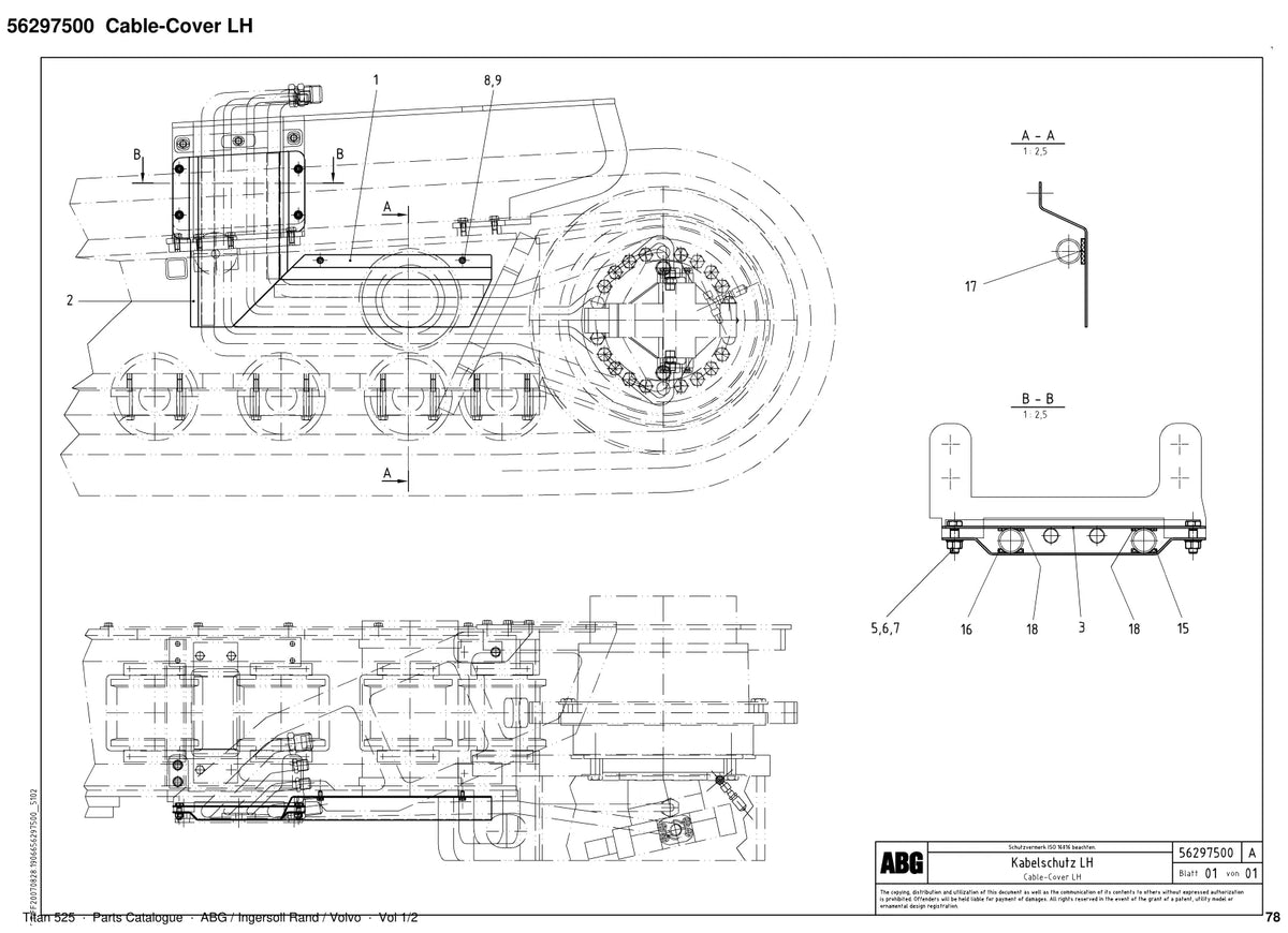 ABG Titan 525 Ingersoll Rand — vista explodida 1