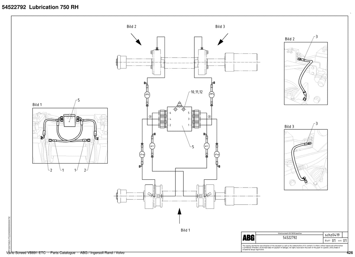 ABG Varioscreed VB891 ETC Ingersoll Rand — vista explodida 3