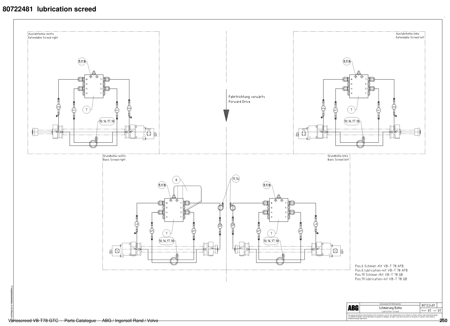 ABG Varioscreed VB-T78 GTC Ingersoll Rand — vista explodida 3