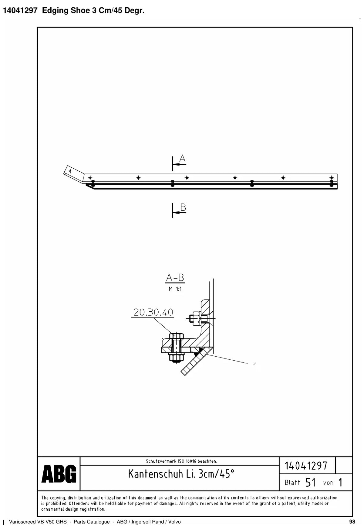 ABG Varioscreed VB-V50 GHS Ingersoll Rand — vista explodida 3