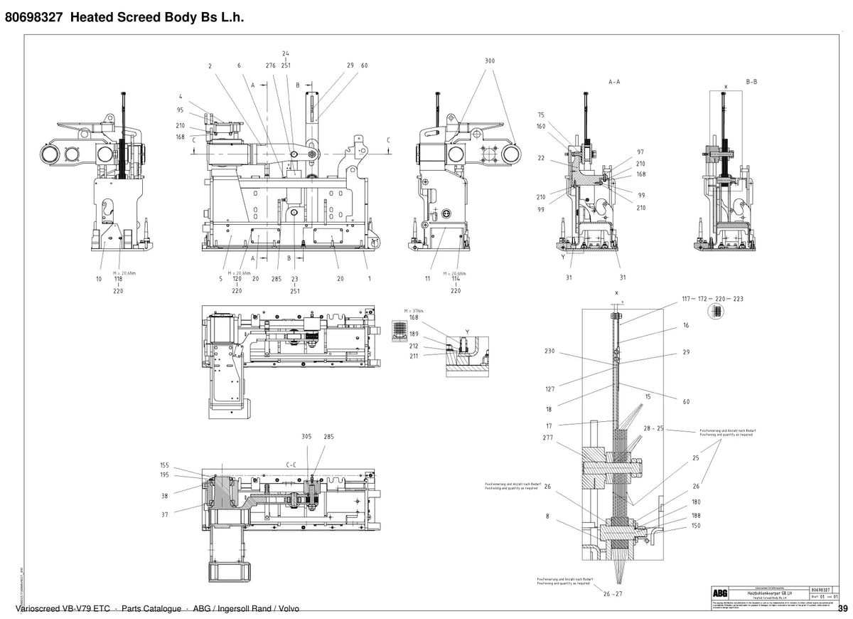 ABG Varioscreed VB-V79 ETC Ingersoll Rand — vista explodida 1