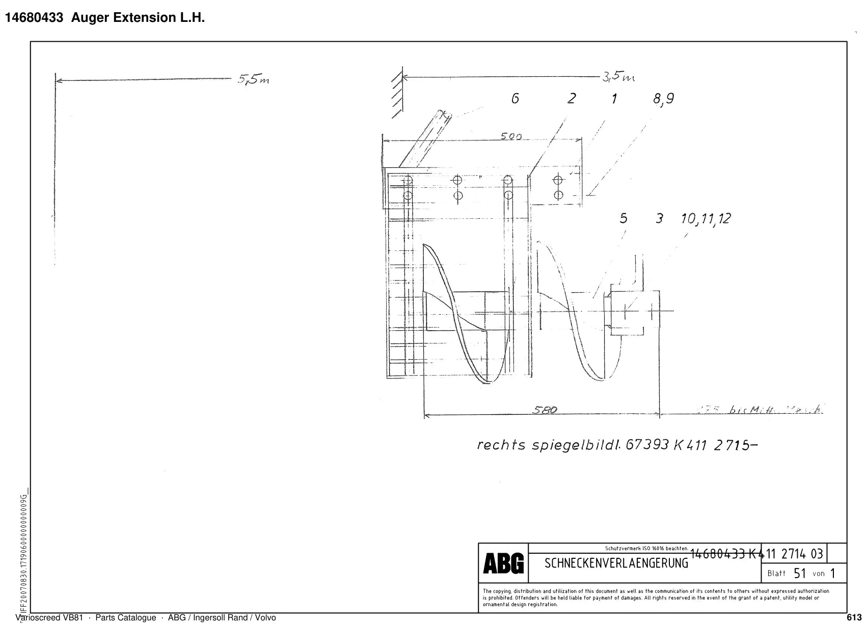 ABG Varioscreed VB81 Ingersoll Rand — vista explodida 3