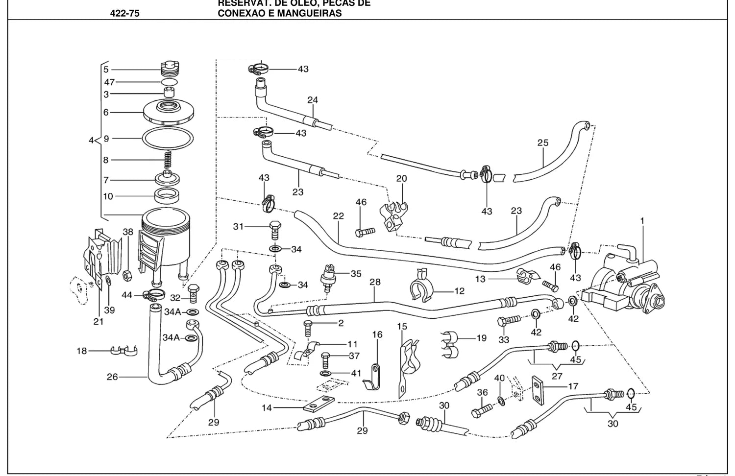Catálogo de Peças Volkswagen Gol G4 Trend, Copa e Power (2005-2008) — vista explodida 3 (pág. 323 do PDF)