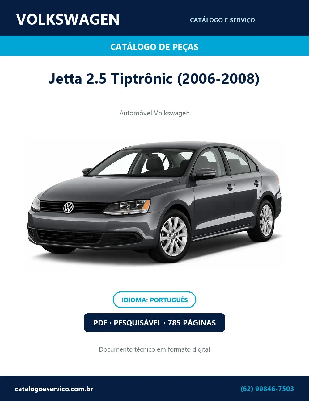 Catálogo de Peças Volkswagen Jetta 2.5 Tiptrônic (2006-2008) — capa