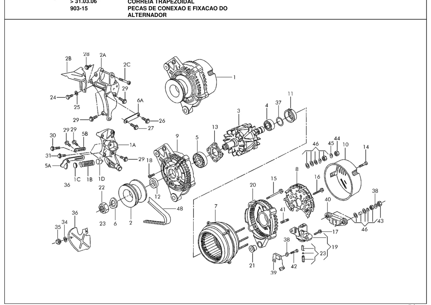 Catálogo de Peças Volkswagen Parati G3 GL, GLS e GTI Turbo (2002-2006) — vista explodida 2 (pág. 682 do PDF)