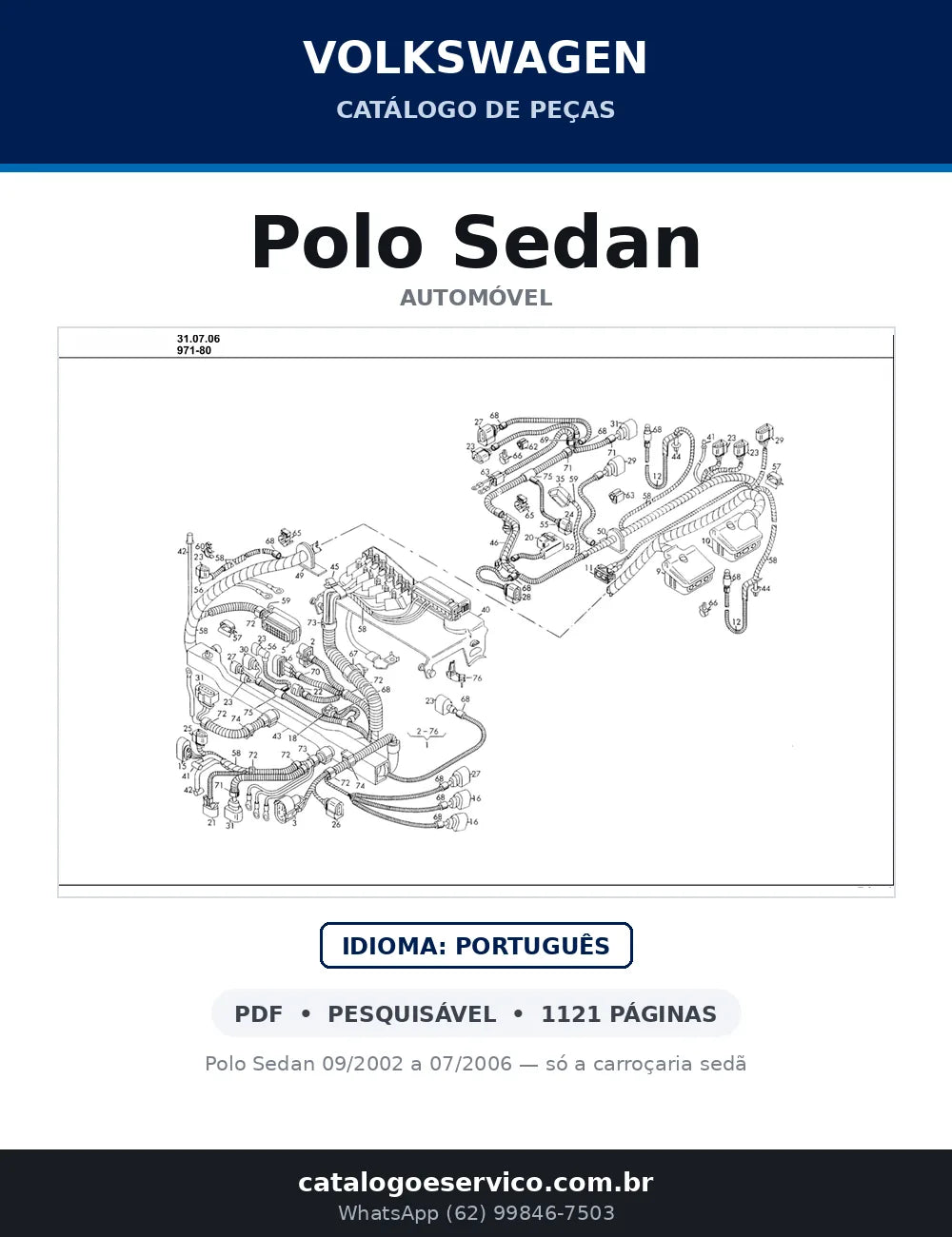 Catálogo de Peças Volkswagen Polo Sedan (2002-2005) — capa