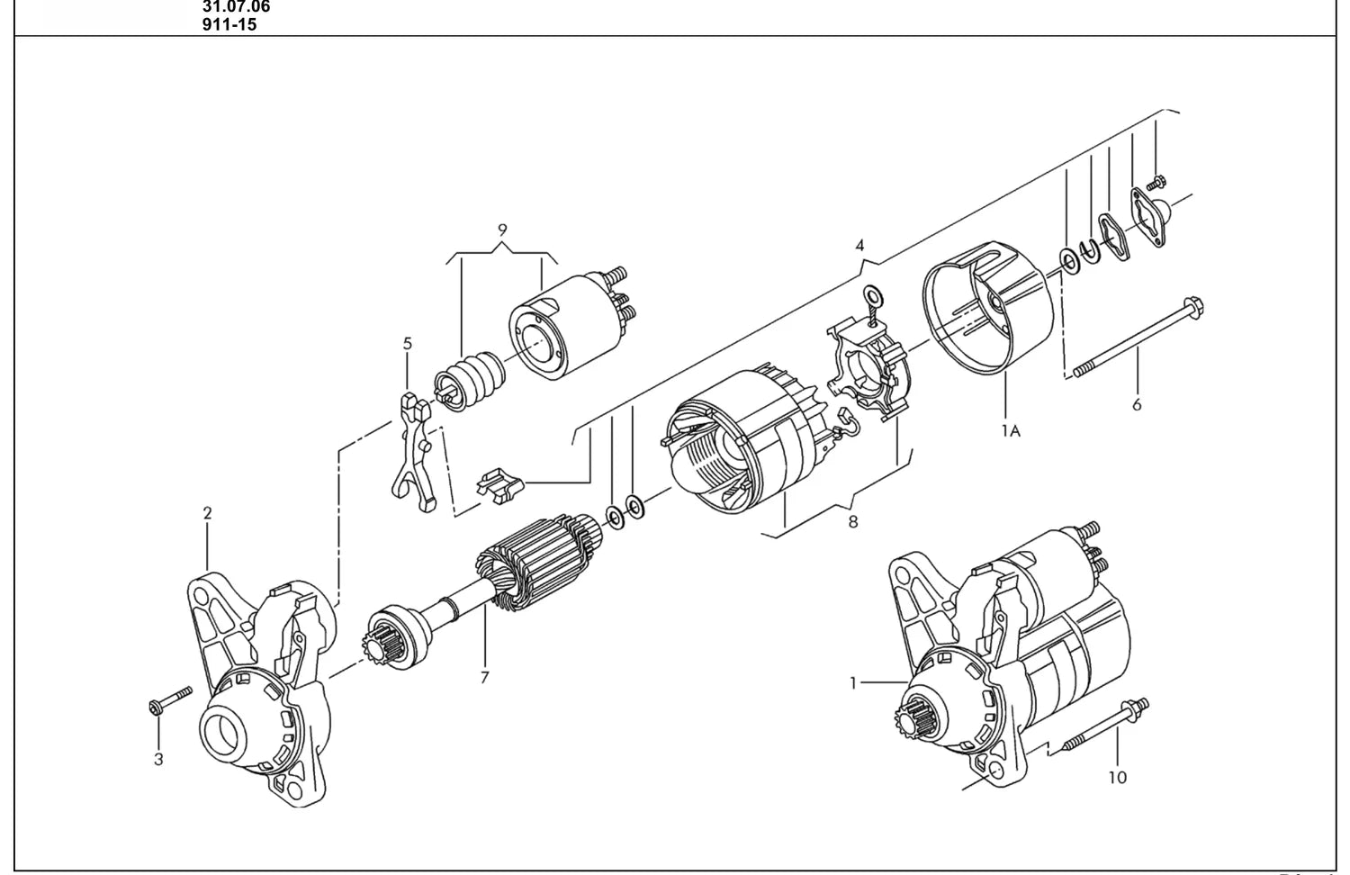 Catálogo de Peças Volkswagen Polo Sedan (2002-2005) — vista explodida 1 (pág. 912 do PDF)