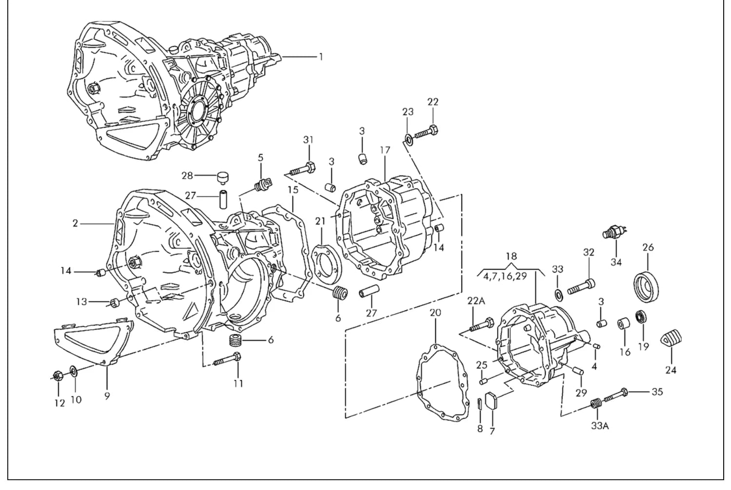 Catálogo de Peças Volkswagen Santana e Quantum 1.8 e 2.0 (1991-2005) — vista explodida 3 (pág. 377 do PDF)
