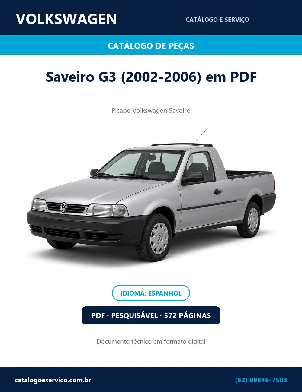 Catálogo de Peças Volkswagen Saveiro G3 (2002-2006) — capa