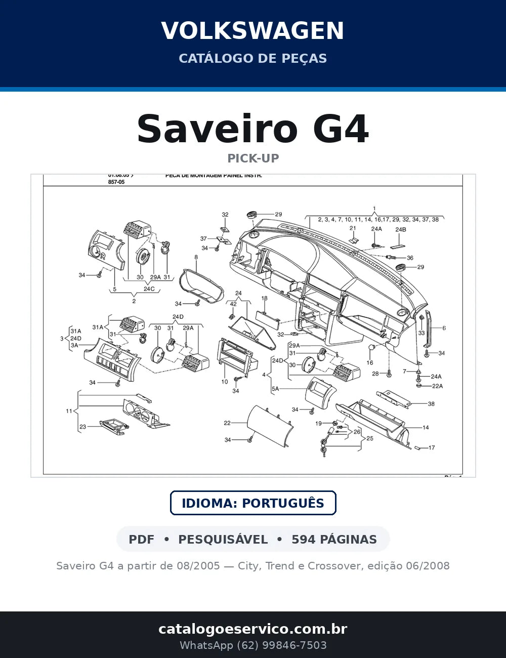 Catálogo de Peças Volkswagen Saveiro G4 (2005-2009) — capa
