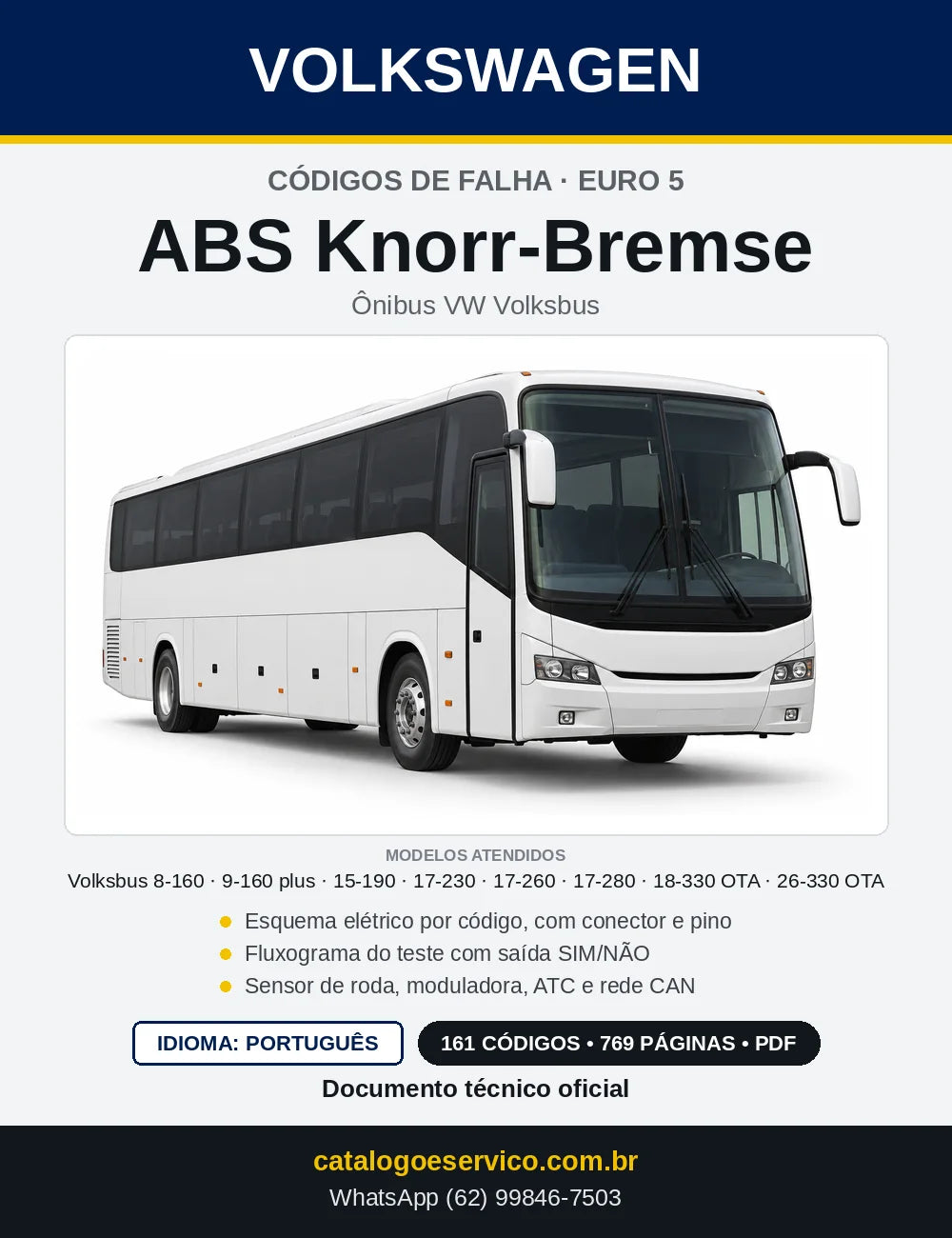 Capa — Códigos de Falha ABS Ônibus Volksbus Euro 5
