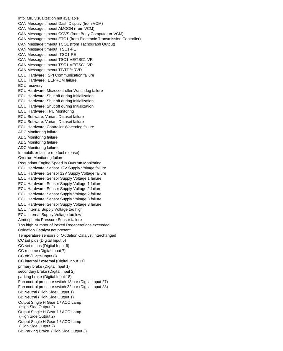 Codigos de Falha Iveco Stralis Euro4/Euro5 — Euro4/Euro5: todos os codigos de falha das 19 - diagrama 2