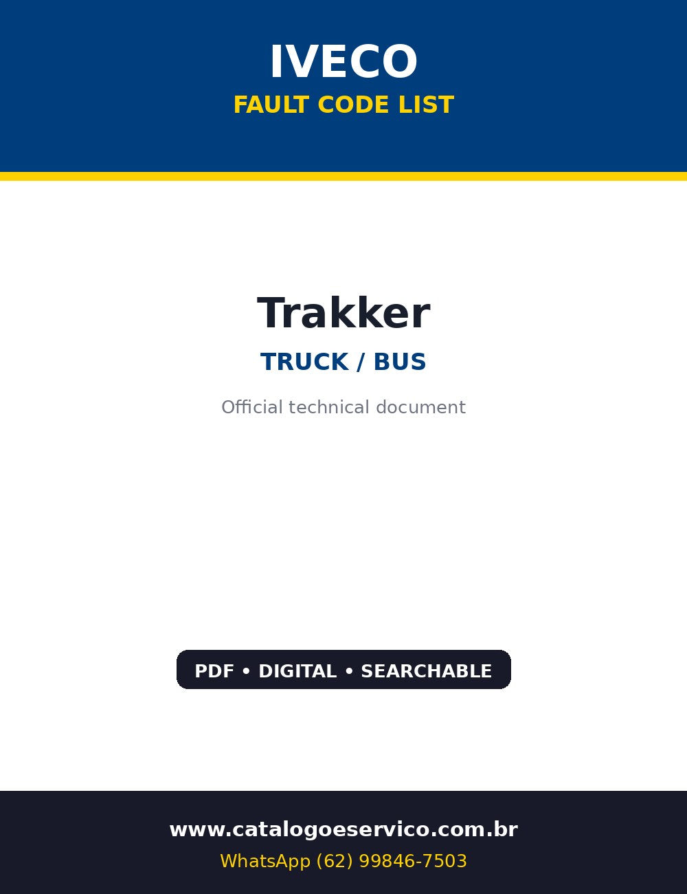 Codigos de Falha Iveco Trakker — Decifre cada codigo de falha do Iveco Trakker