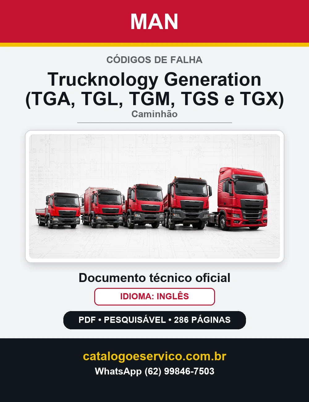 Códigos de Falha MAN Trucknology Generation (TGA, TGL, TGM, TGS e TGX) — capa