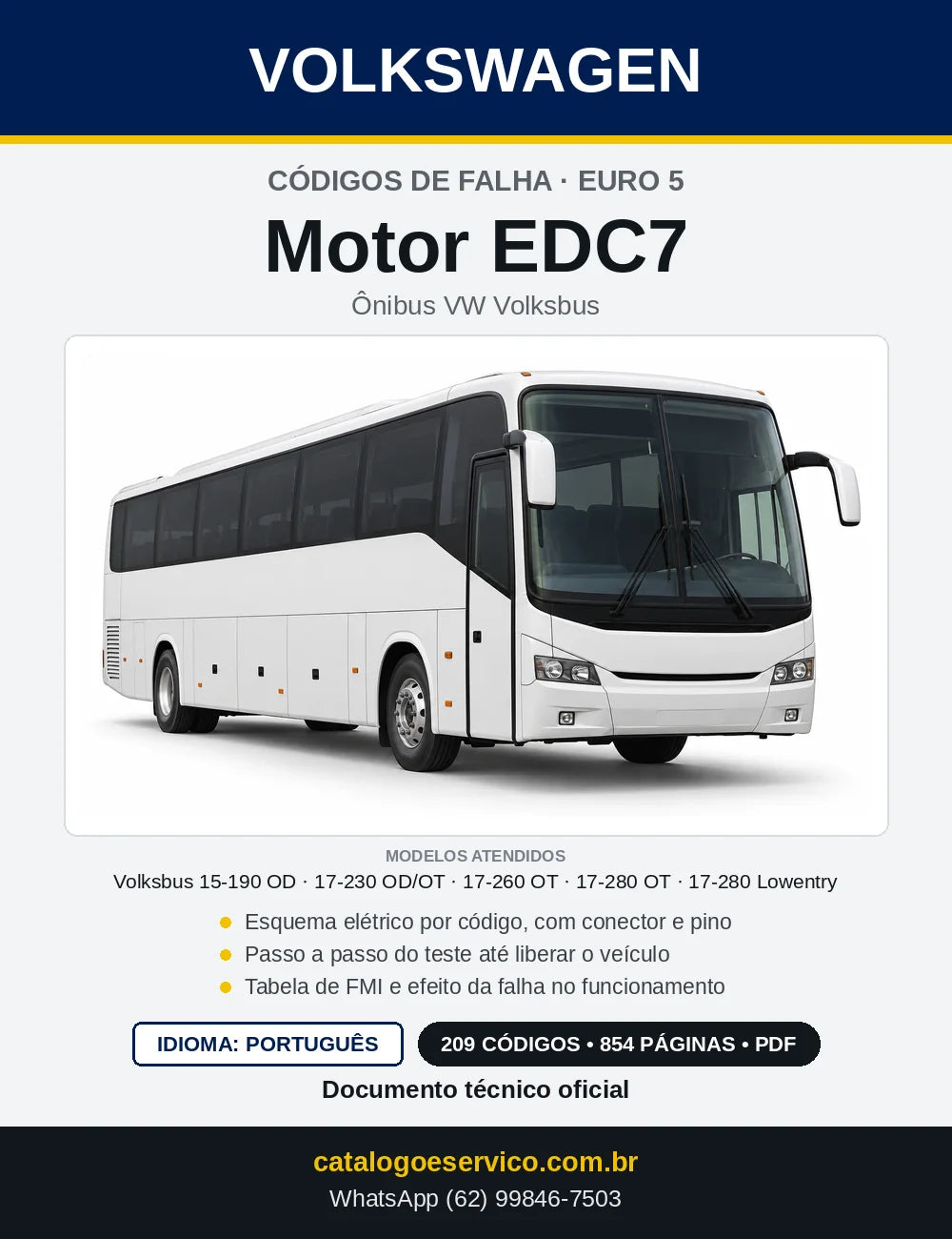 Capa — Códigos de Falha Ônibus Volksbus Euro 5