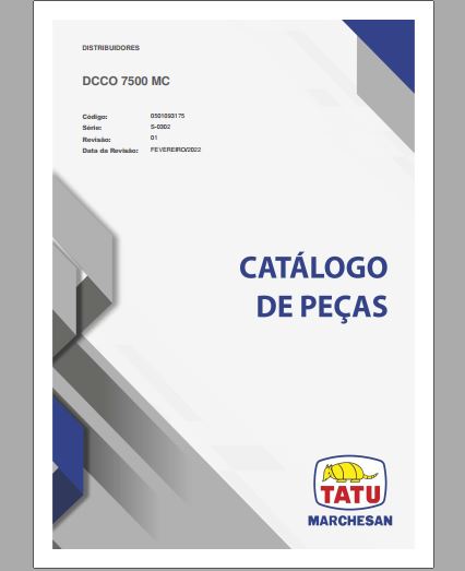 CATALOGO DE PEÇAS PDF DISTRIBUIDOR DCCO 75000 MC - TATU MARCHESAN