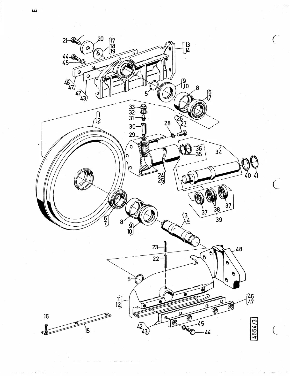 Massey Ferguson D600C Trator Esteira — trator, vista explodida 2