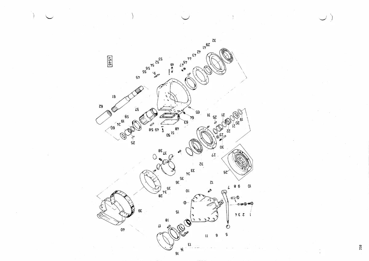 Massey Ferguson D700C Trator Esteira — trator, vista explodida 3